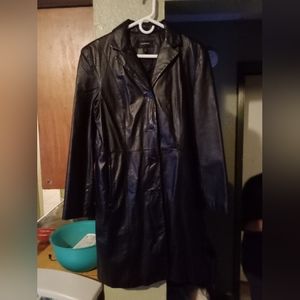Black leather jacket